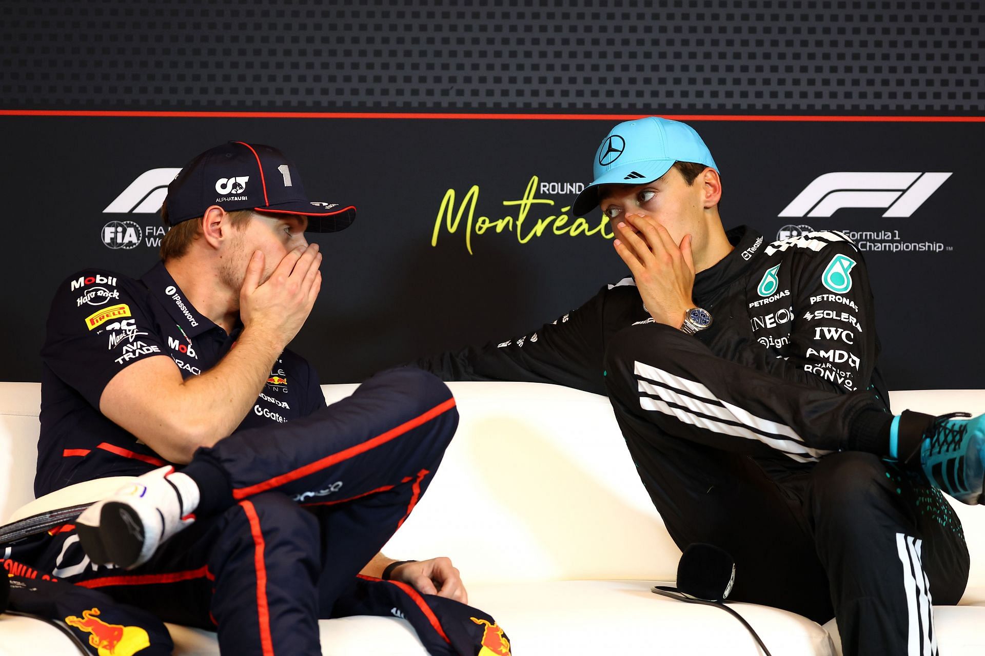 George Russell and Max Verstappen at the Canadian Grand Prix - Source: Getty